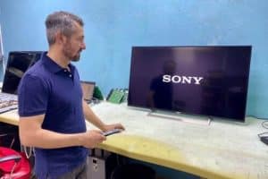 результат ремонта телевизора Sony в сервисном центре Iceberg Алматы